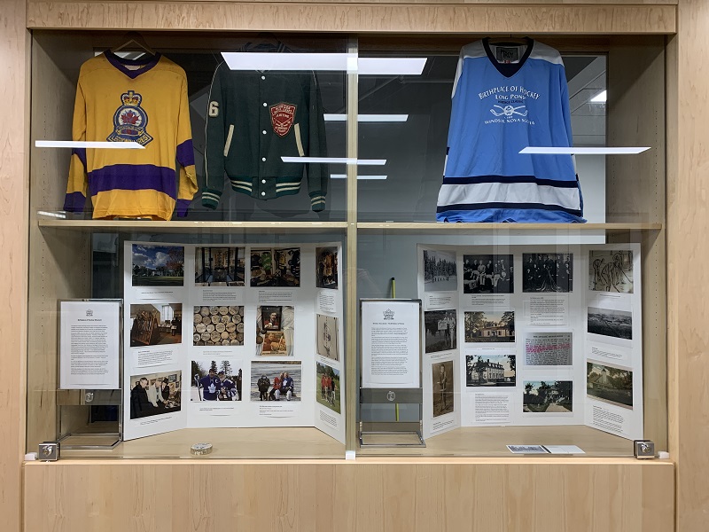 Birthplace of Hockey displays, West Hants Sport Complex, Windsor NS,