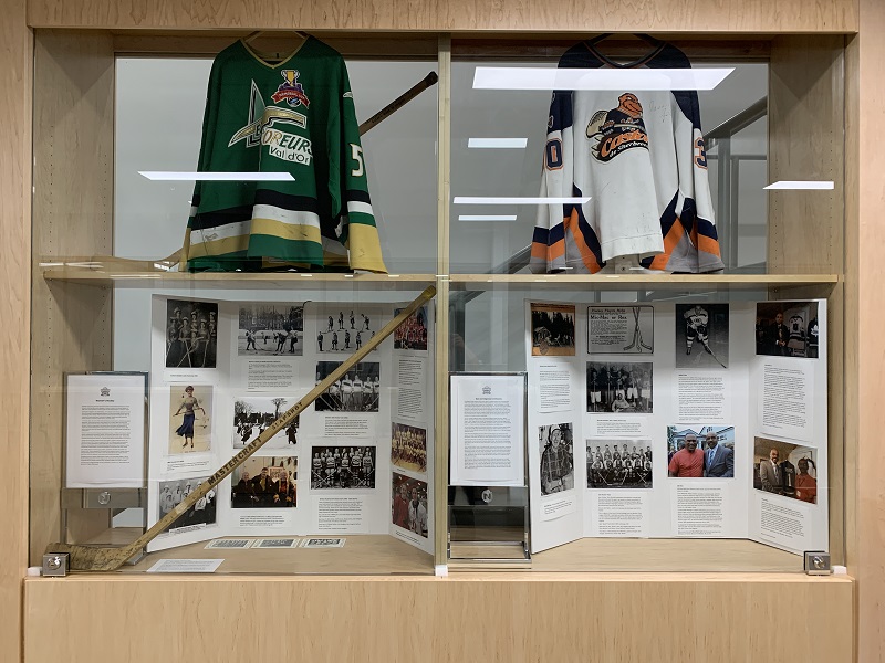 Birthplace of Hockey displays, West Hants Sport Complex, Windsor NS,